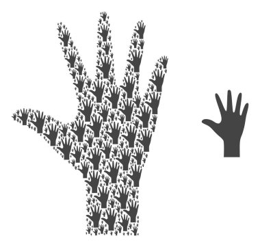 El Parmakları Öz Ögeler Kolajı