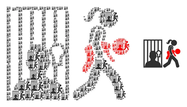 ความยุติธรรมเยาวชน Collage of Self Icons — ภาพเวกเตอร์สต็อก