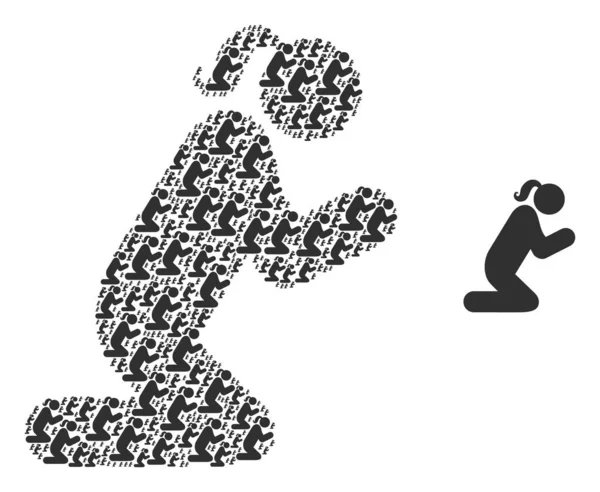 Kişisel Ögeler Mozaiğinde Dua Eden Kadın