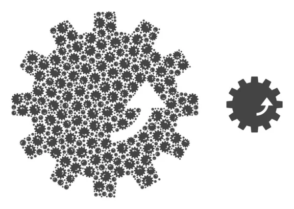 ギア回転自己アイテムの回復組成 — ストックベクタ