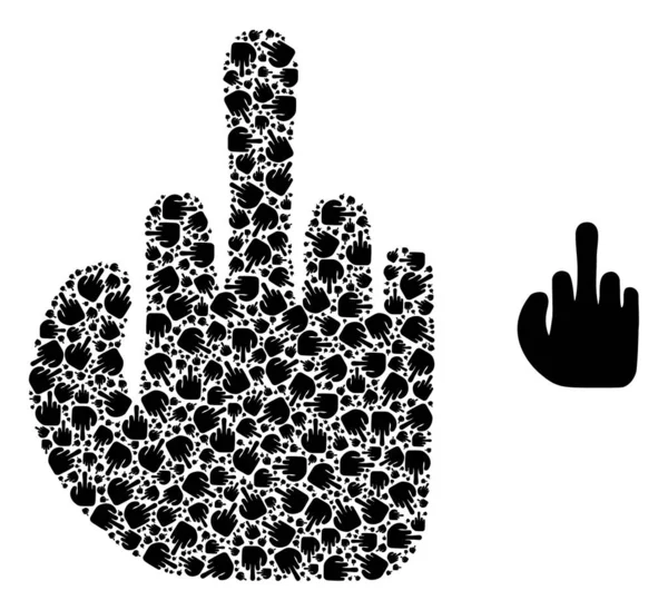Asshole Finger Recursion Collage of Self Items — Image vectorielle