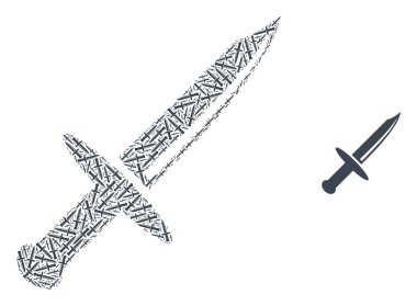 Bıçak Bıçağı Özyinelemeli Ögeler Kolajı