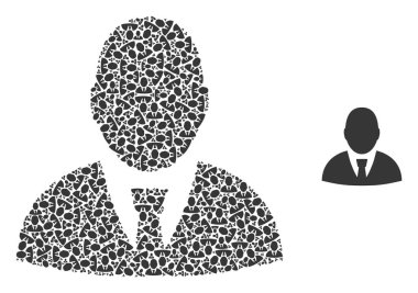 Kişisel Simgelerin Özyinelemeli Kullanıcı Profili Kolajı