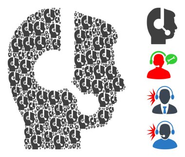 Çağrı Merkezi Operatörü Özyinelemeli Öge Mozaiği