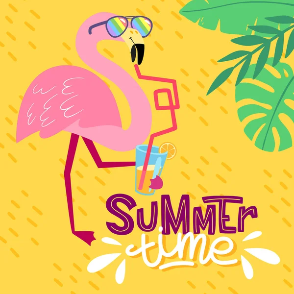 Flamingolu ve harfli tebrik kartı..