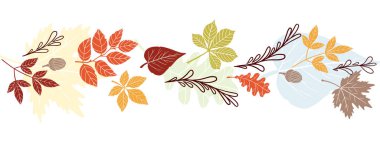 Sonbahar yapraklarının vektör çerçevesi.