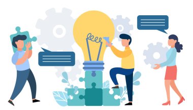 Ofis çalışanları bir iş kuruyor..