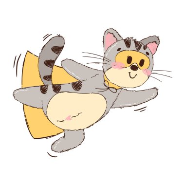 Sevimli süper kahraman karakteri.