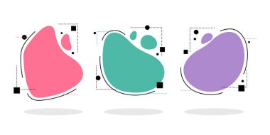 Logo, afiş, broşür, broşür, poster için modern soyut şekiller..