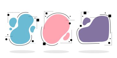 Logo, afiş, broşür, broşür, poster için modern soyut şekiller..