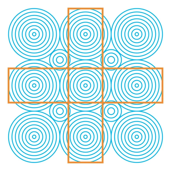 Optik Illüzyon Renkli Bloklar Farklı Şekiller — Stok Vektör