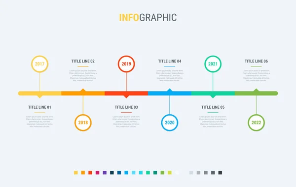 Modelo Infográfico Arredondado Negócios Abstrato Com Opções Diagrama Colorido Linha —  Vetores de Stock