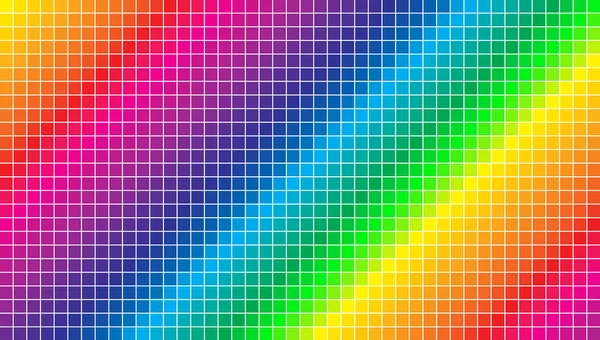 Fundo Vetorial Ilustração Vetorial Quadrados Espectro Cores Pixels Quadrados Coloridos — Vetor de Stock