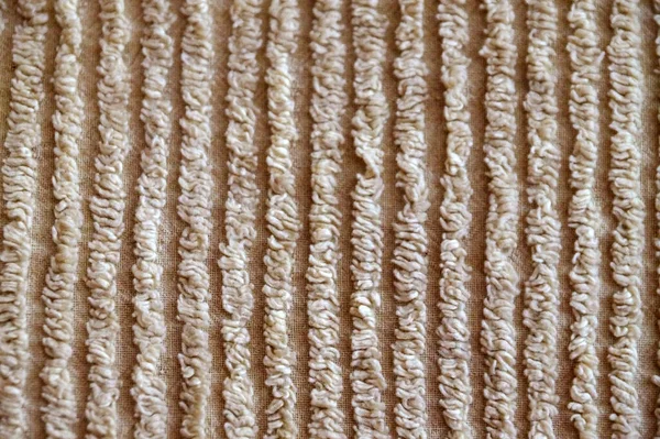 Textur Beige Ribbat Material För Bakgrund Närbild — Stockfoto
