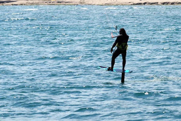 Varna Bulgaria Julio 2020 Hombre Está Navegando Mar — Foto de Stock