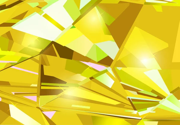 Fondo Abstracto Amarillo Brillante Hecho Cristales Amarillos Diseño Vectorial — Vector de stock