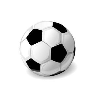 Beyaz arka plan üzerinde futbol topu. Vektör çizim.