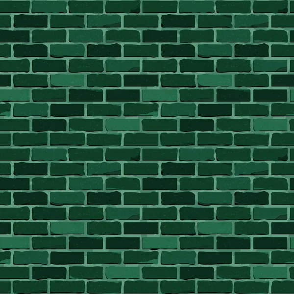 シームレスなパターン 緑のレンガの壁ベクトル設計 — ストックベクタ