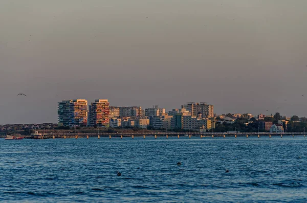 Beach Black Sea Mamaia Romania Blue Clear Water Sand — Stock Photo, Image