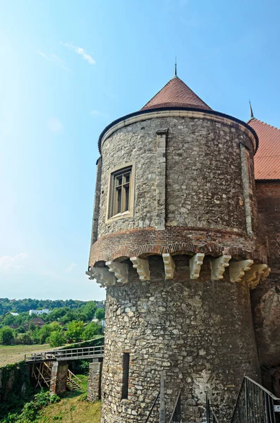 Zamek Corvins Budować Przez John Hunyadi Szczegóły Ścian Zewnętrznych — Zdjęcie stockowe