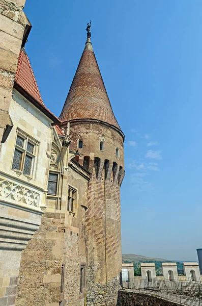 Corvins Замок Побудувати Королівства Янош Хуньяді Деталі Від Зовнішньої Стіни — стокове фото