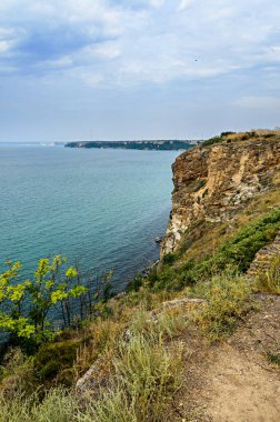 Yeşil Trakya uçurumlar, Kaliakra deniz feneri, Karadeniz su, Bulgar sahil şeridi.