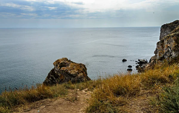 Yeşil Trakya uçurumlar, Kaliakra deniz feneri, Karadeniz su, Bulgar sahil şeridi.