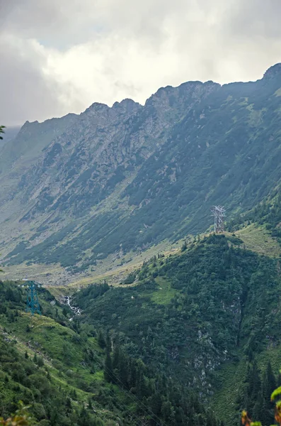 Die Transfagarasan Straße Den Fagaras Bergen Karpaten Mit Grünem Gras — Stockfoto