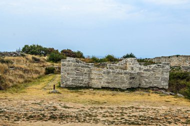 Karadeniz kıyısındaki Cape Kaliakra harabeleri