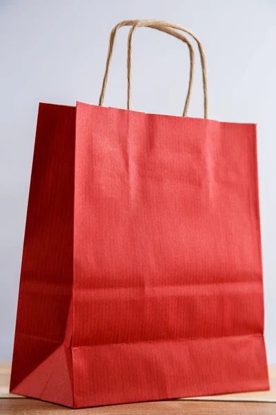 Cardboard bags on white isolated background. Front view