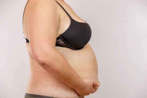 Obesidad Mujer Ropa Interior — Foto de Stock
