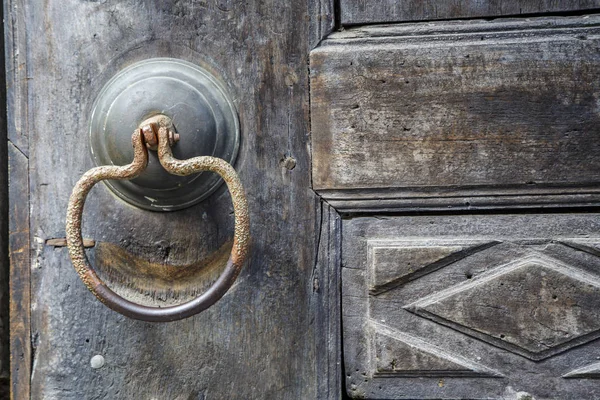 Poignée Porte Antique Sur Porte Antique — Photo