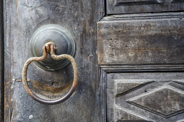 Poignée Porte Antique Sur Porte Antique — Photo