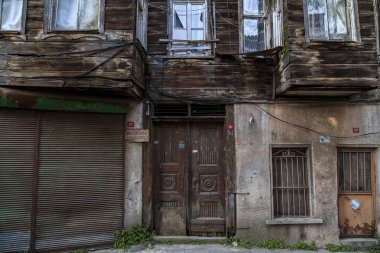 İstanbul/Türkiye-04.03.2019: Ista'nın güzel eski vintage evleri