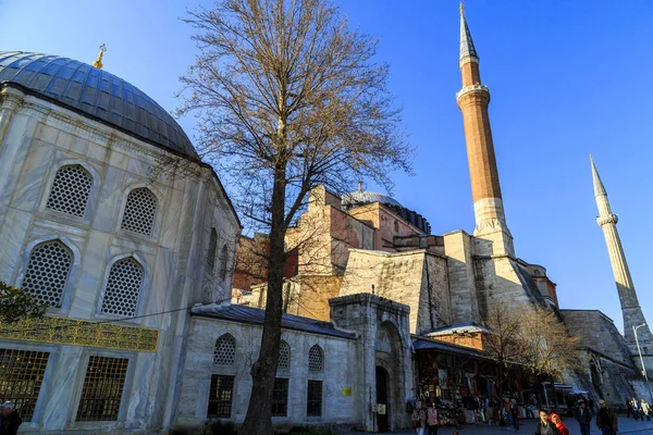 Istanbul / Turquie-04.03.2019 : Extérieur de Hagia Sophiya, Aya Sofiya — Photo