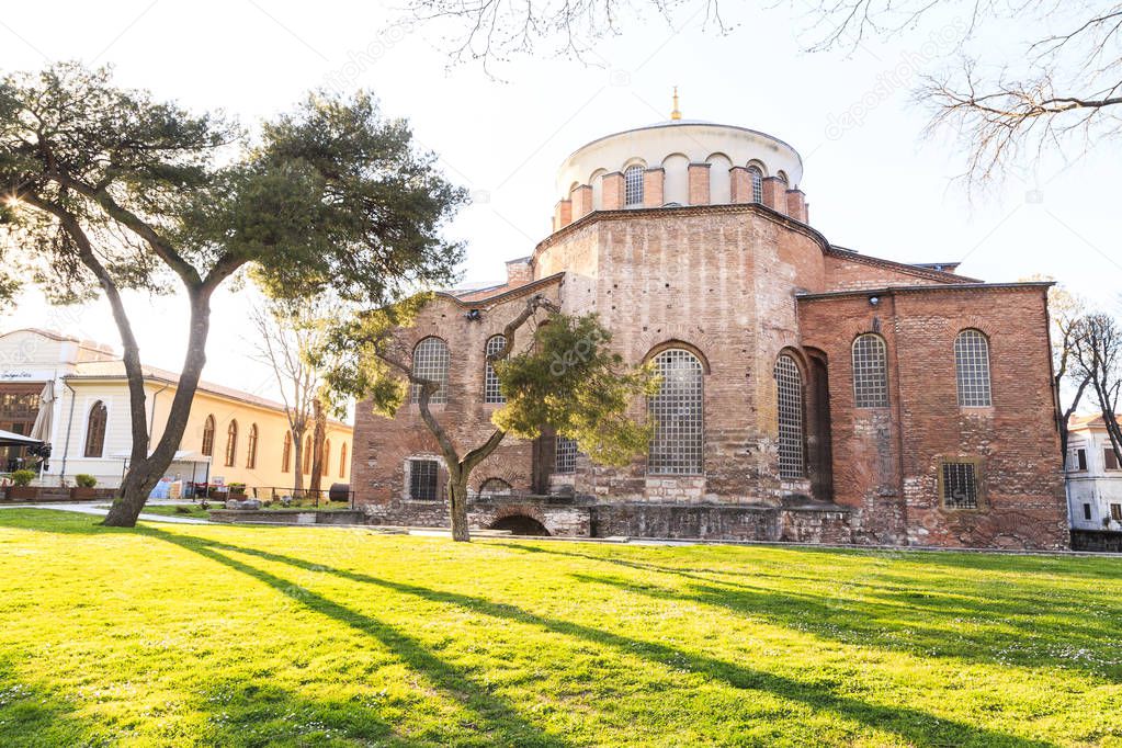 Istanbul, Turkey - 04.03.2019: Hagia Irene church (Aya Irini) in