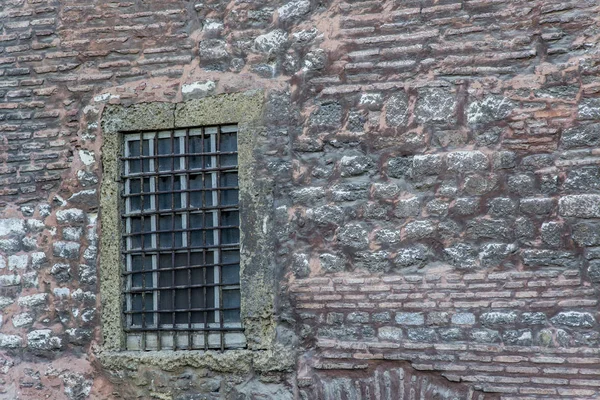 old brick wall with window in istanbul