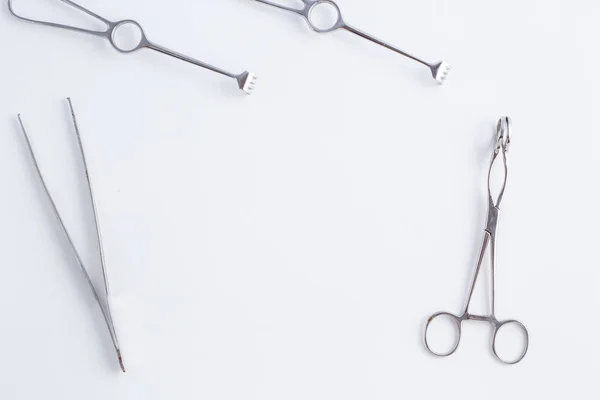 Kirurgisk Utrustning Isolerade Operation Medicinsk Sjukhus Ren Hälsa Instrument Metall — Stockfoto