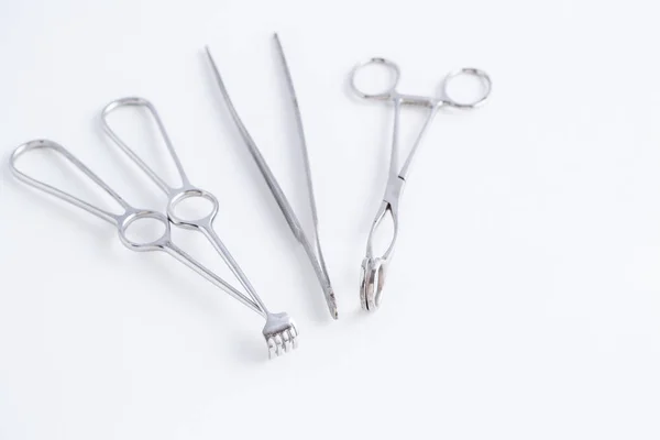 Chirurgische Uitrusting Geïsoleerd Werking Medisch Ziekenhuis Schoon Gezondheid Instrument Metaal — Stockfoto