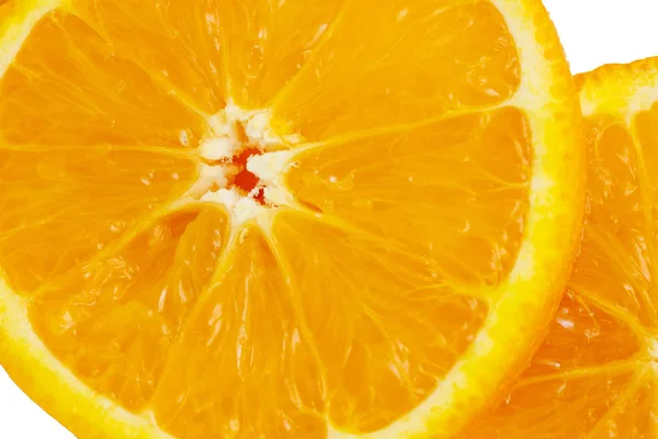 Orange slice isolated on white background. fresh fruit. top view Royalty Free Stock Images