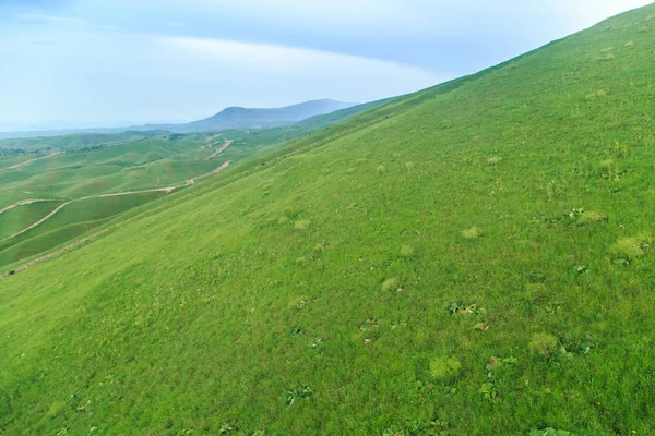 De bergen van de Iran en Turkmenistan op een zomerdag, gree — Stockfoto