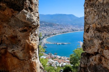 Alanya kalesinden Akdeniz manzarası. Türkiye