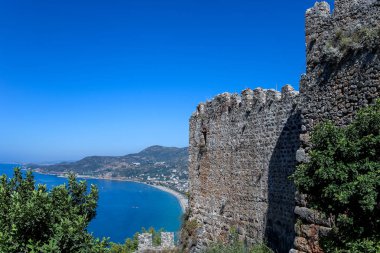 Alanya kalesinden Akdeniz manzarası. Türkiye