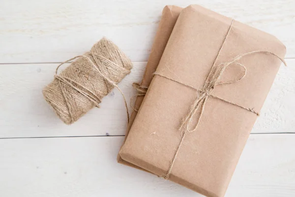 parcel,gift Packed in eco-friendly paper and twine for packing o