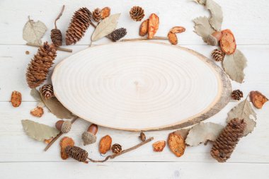 sonbahar tarzında ahşap bir arka plan üzerinde bir ağacın kesiti .