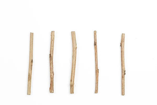 Stick pieces on white isolated background — Stock Photo, Image