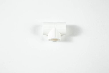 beyaz izole arka plan üzerinde plastik boru parçaları, beyaz gla