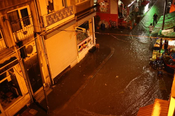 Istanbul Kumkapi Turquie 2017 Vue Depuis Fenêtre Sur Les Rues — Photo