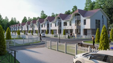 Yazlık şehir 3D çizimi