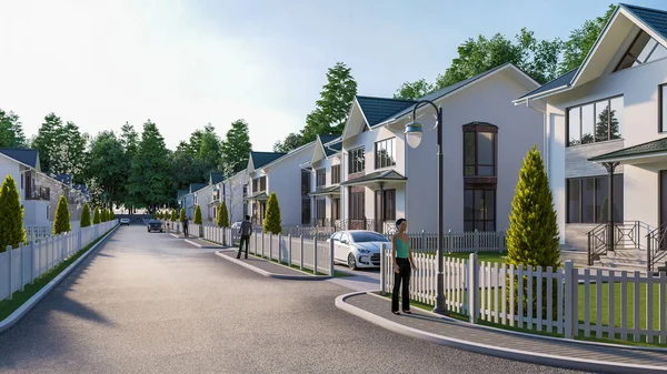 Yazlık şehir 3D çizimi